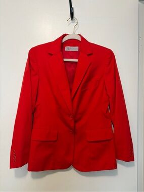 Vintage Evan Picone Red Tailored Women's Blazer